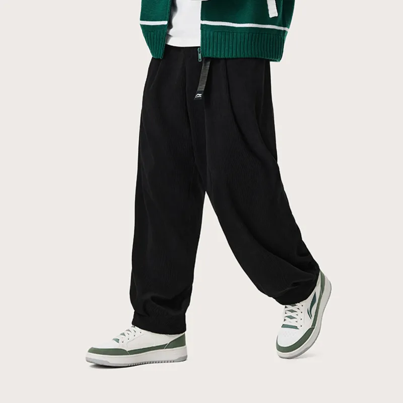 LiNing Sports Life Collection Knitted Sports Pants Men Black-2