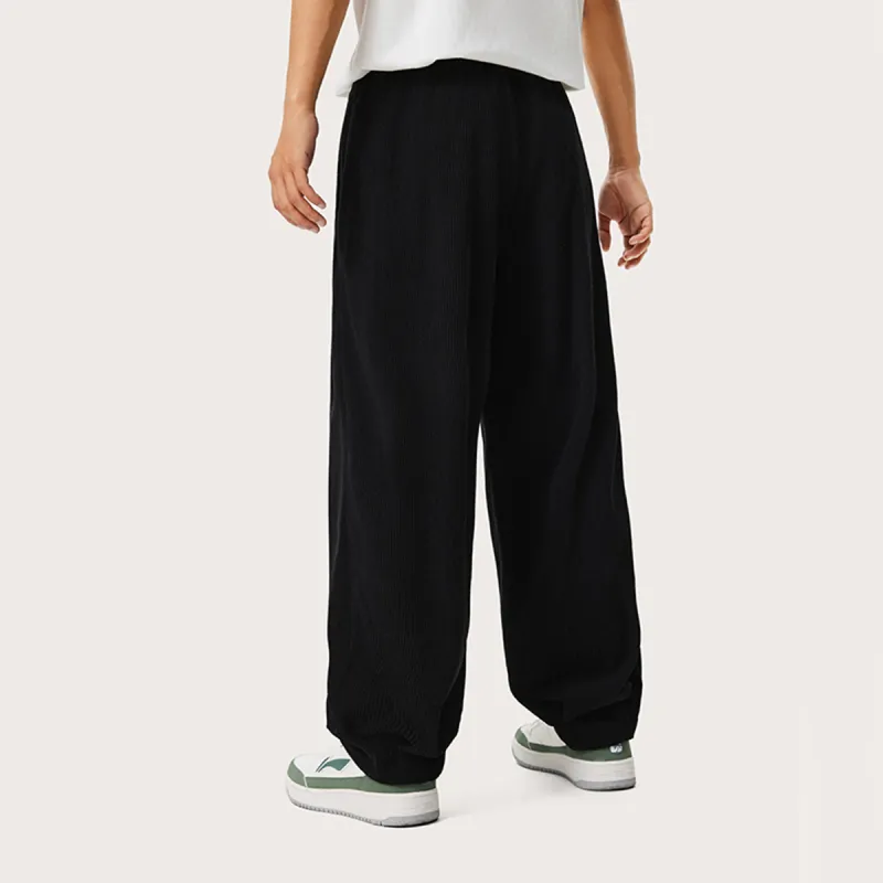 LiNing Sports Life Collection Knitted Sports Pants Men Black-3