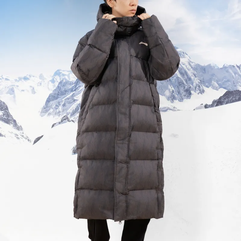 LiNing CBA Collection Professional Basketball Collection Puffer Jacket Men's Black Gray-4