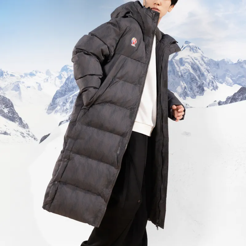 LiNing CBA Collection Professional Basketball Collection Puffer Jacket Men's Black Gray-2