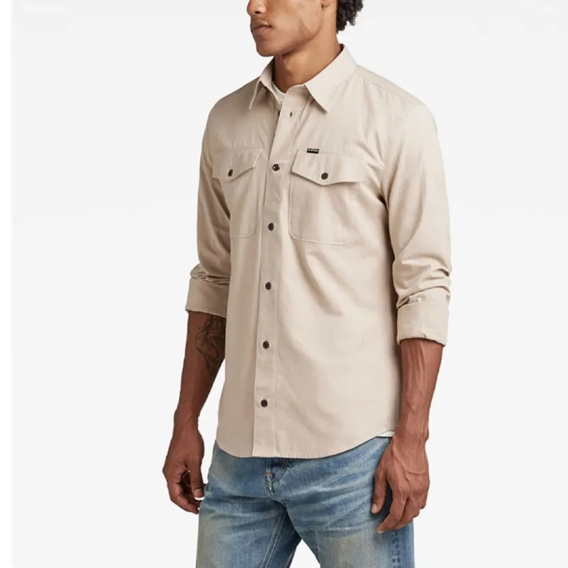 G STAR RAW Shirts Men Antique White-2
