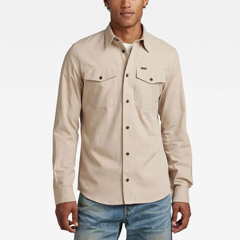 G STAR RAW Shirts Men Antique White-1