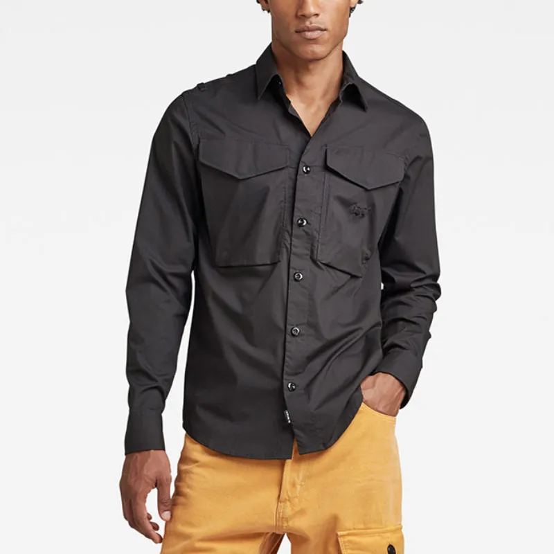 G STAR RAW Shirts Men Black-2