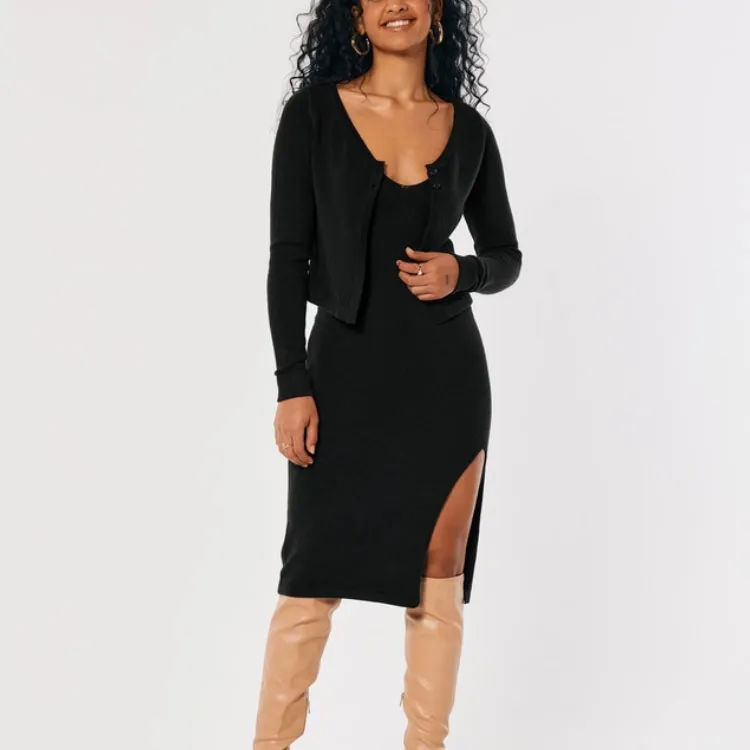 Hollister Slip Dresses Women's Black-1