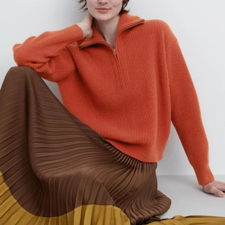 UNIQLO x Clare Waight Keller Sweater Women's Orange Red-2