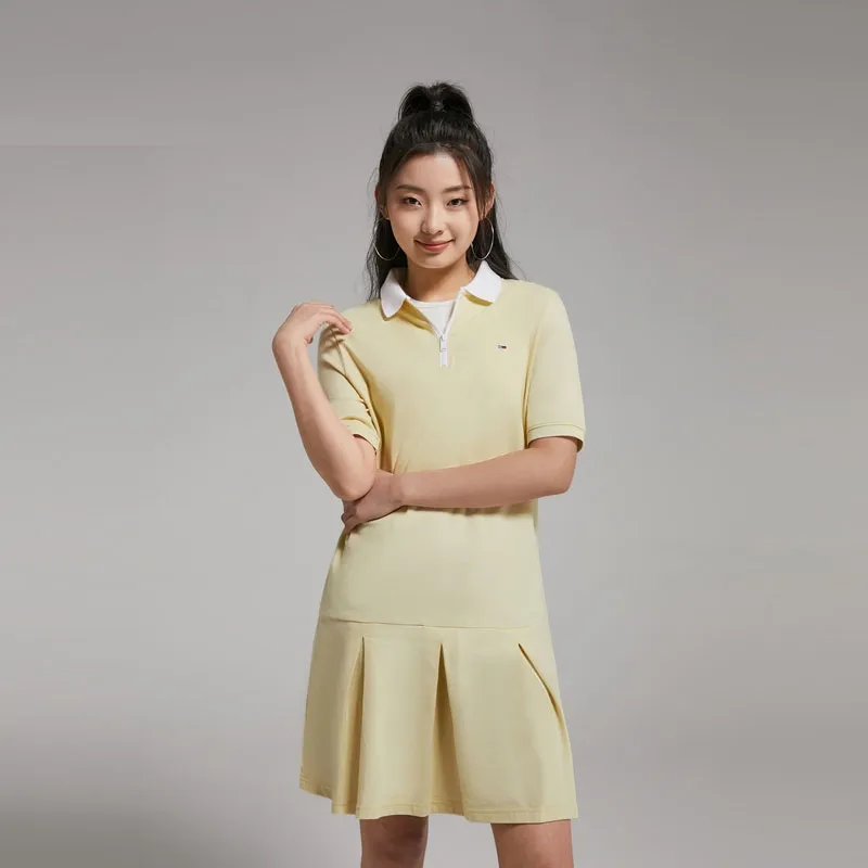 Tommy Hilfiger Short Sleeved Dress Women's Lemon-1