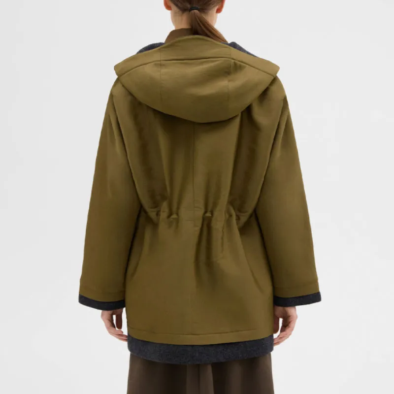 THEORY Jackets Coats Women's Olive Gold Green-2