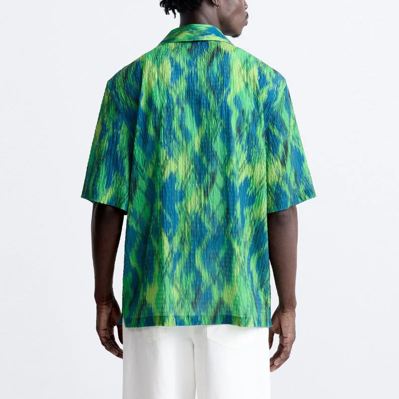ZARA Shirts Men Green-3