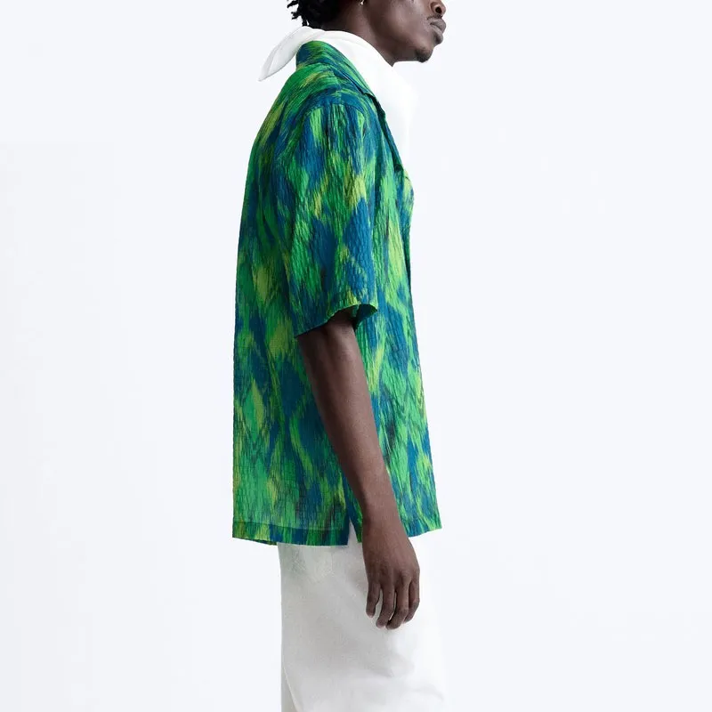 ZARA Shirts Men Green-4