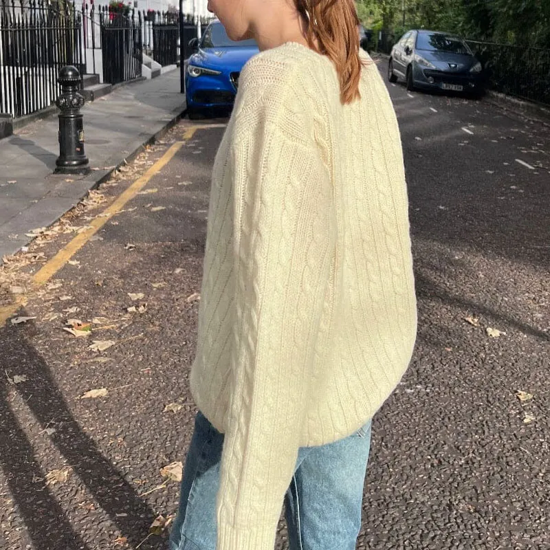 Brandy Melville Sweater Women's Yellow-2
