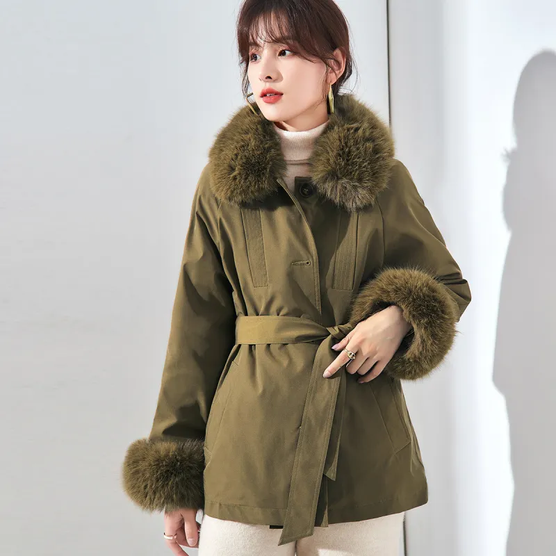 Itisf4 Puffer Jacket Women's Khaki-1