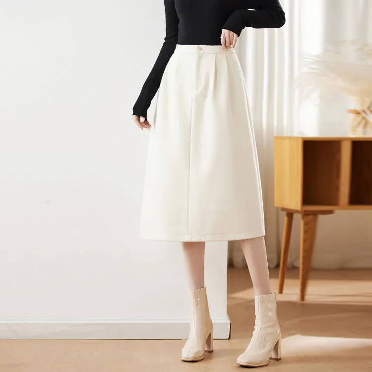 Itisf4 Casual Long Skirt Women's Ecru-3