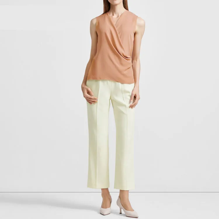 THEORY Shirt Women's Orange Gray-2