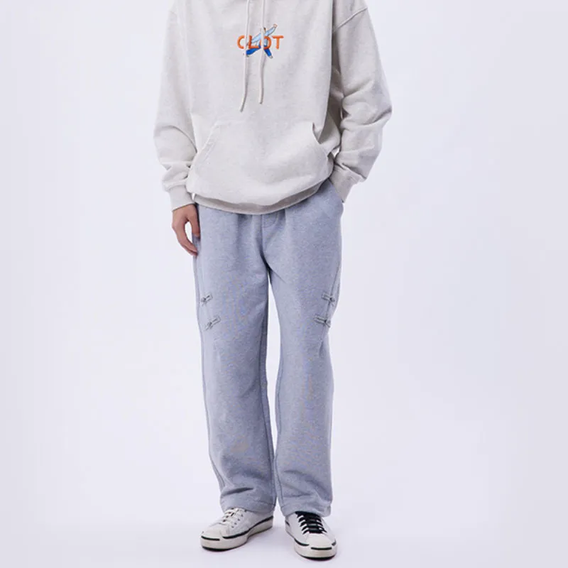 CLOT Kung Fu Series Knitted Sweatpants Unisex Gray-2