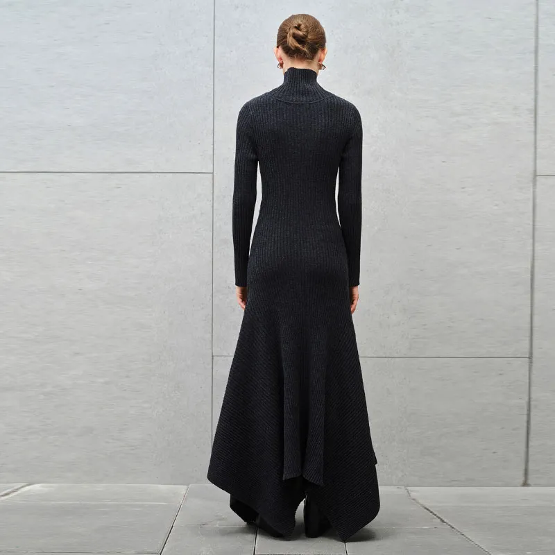 INSUN Long Sleeved Dress Women's Black-2