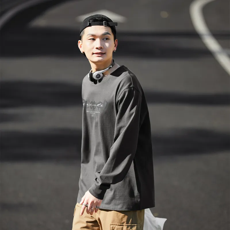 Tonlion T Shirt Men's Dark Gray-2