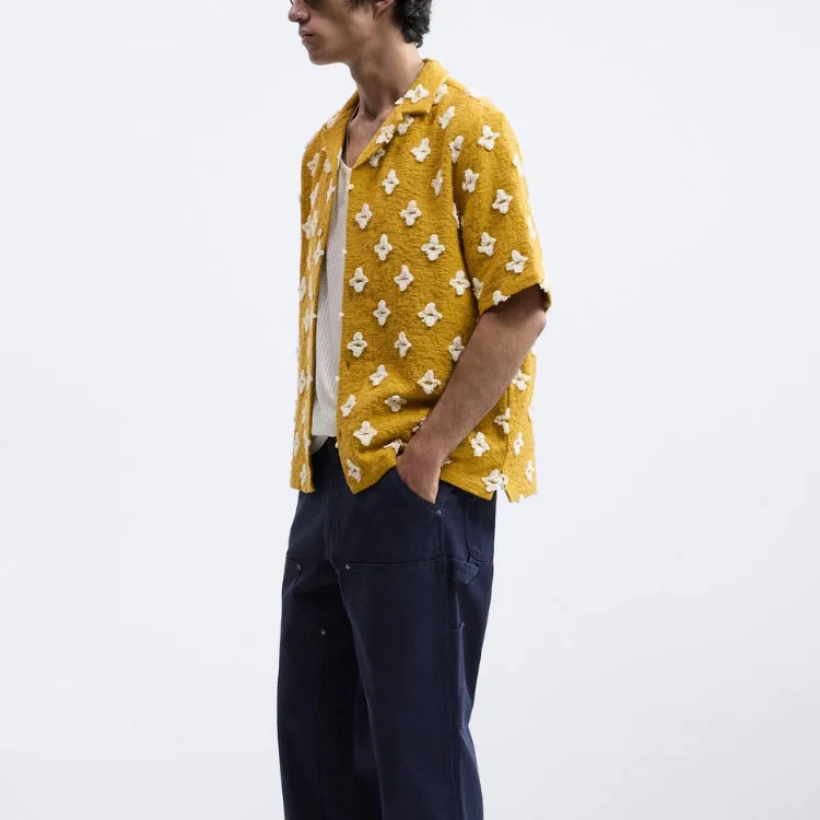 ZARA Shirts Men Mustard-3