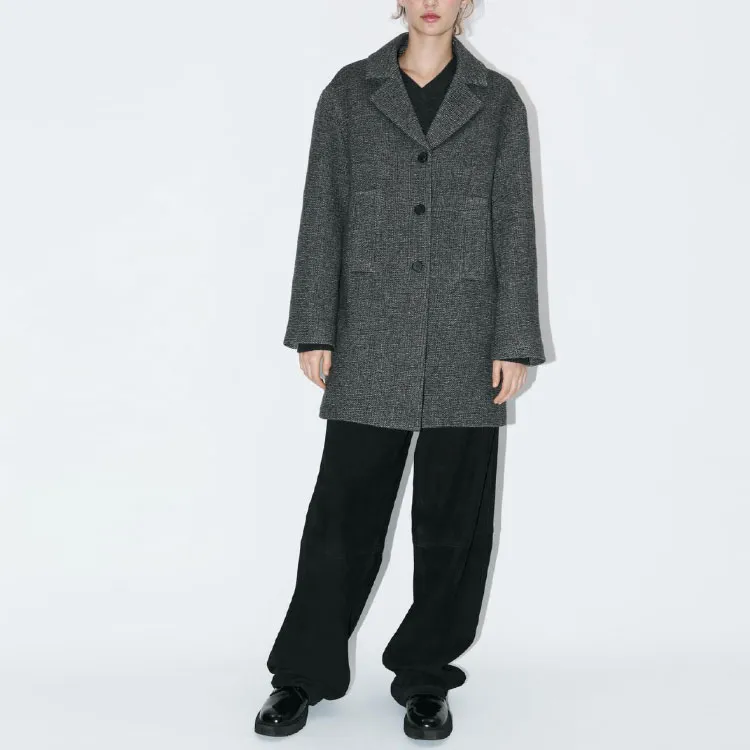 ZARA Coats Women's Dark Gray-2