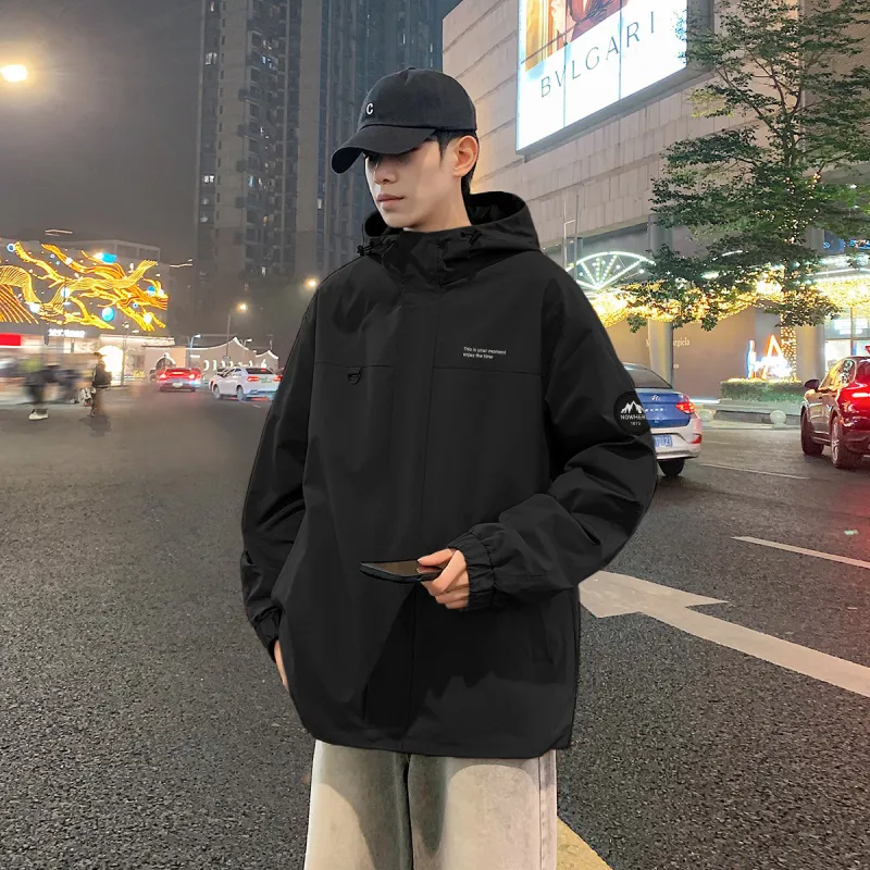 Tonlion Jackets Coats Men's Black-1