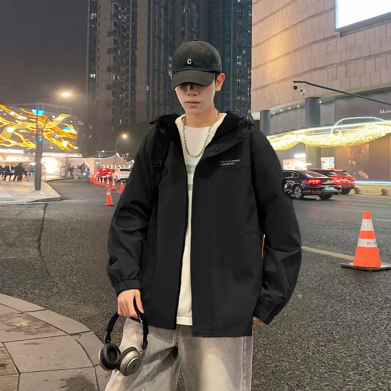 Tonlion Jackets Coats Men's Black-2