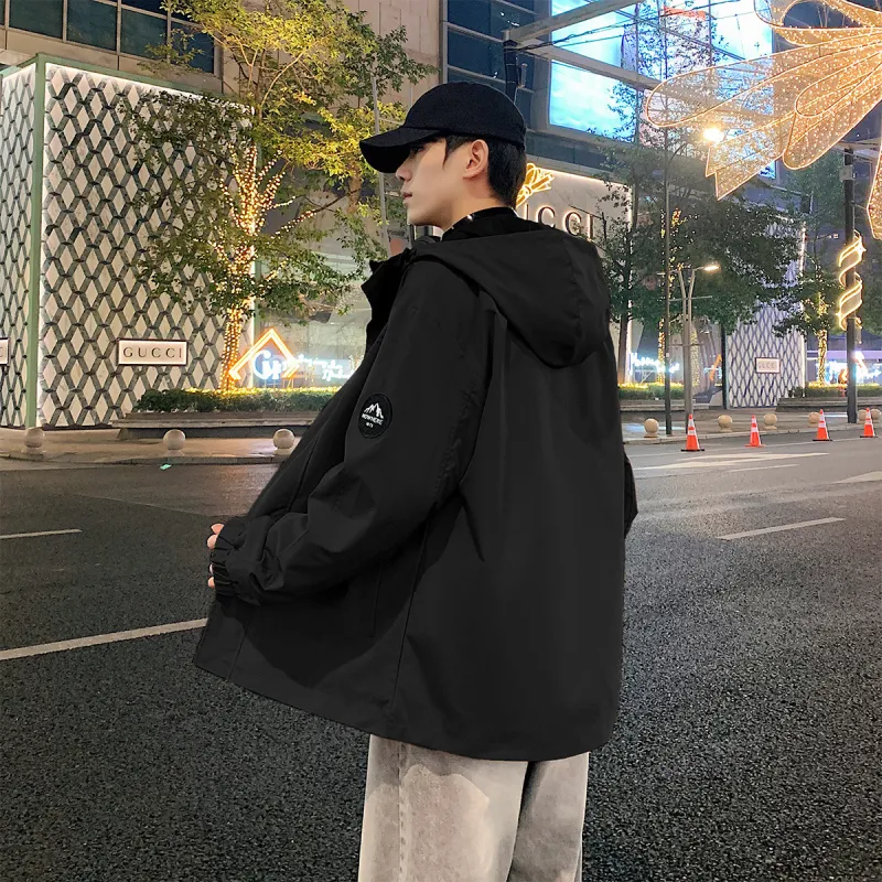 Tonlion Jackets Coats Men's Black-3