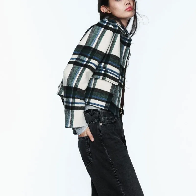ZARA Jackets Coats Women's Green-3