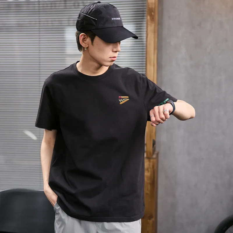 Tonlion T Shirts Men Black-2
