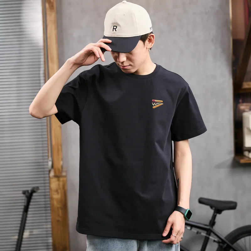 Tonlion T Shirts Men Black-1