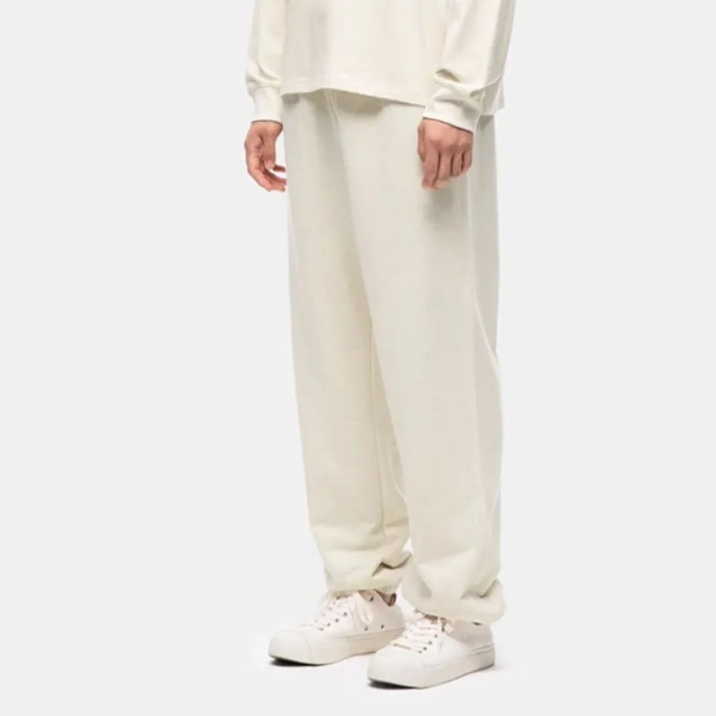 Nice Rice Knitted Sports Pants Men's White Heather Gray-2