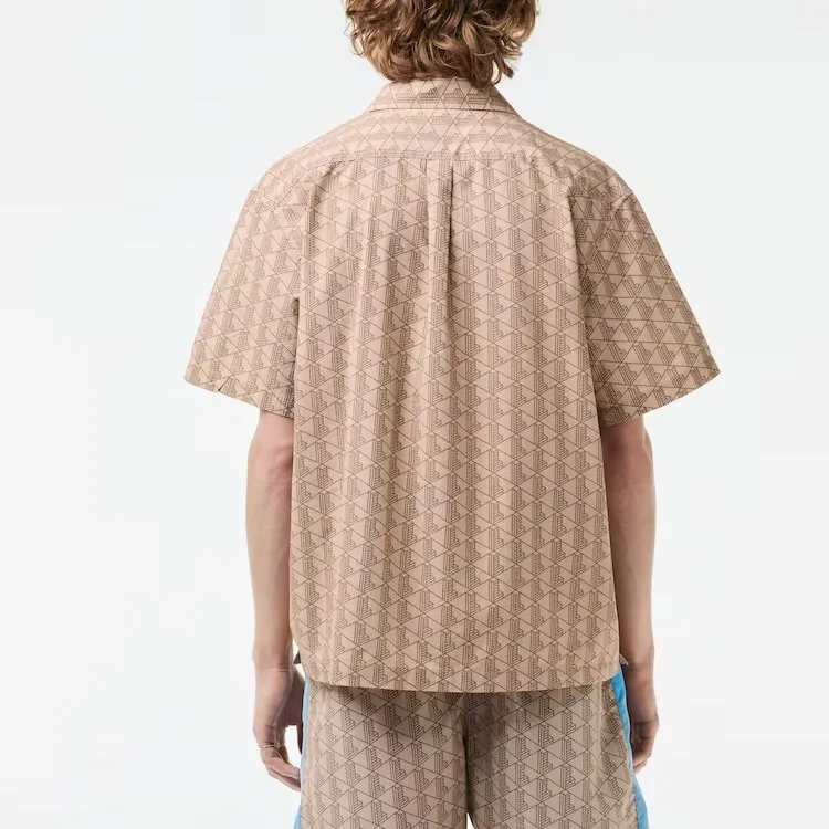LACOSTE Short-sleeve Geometric-print Shirt-2