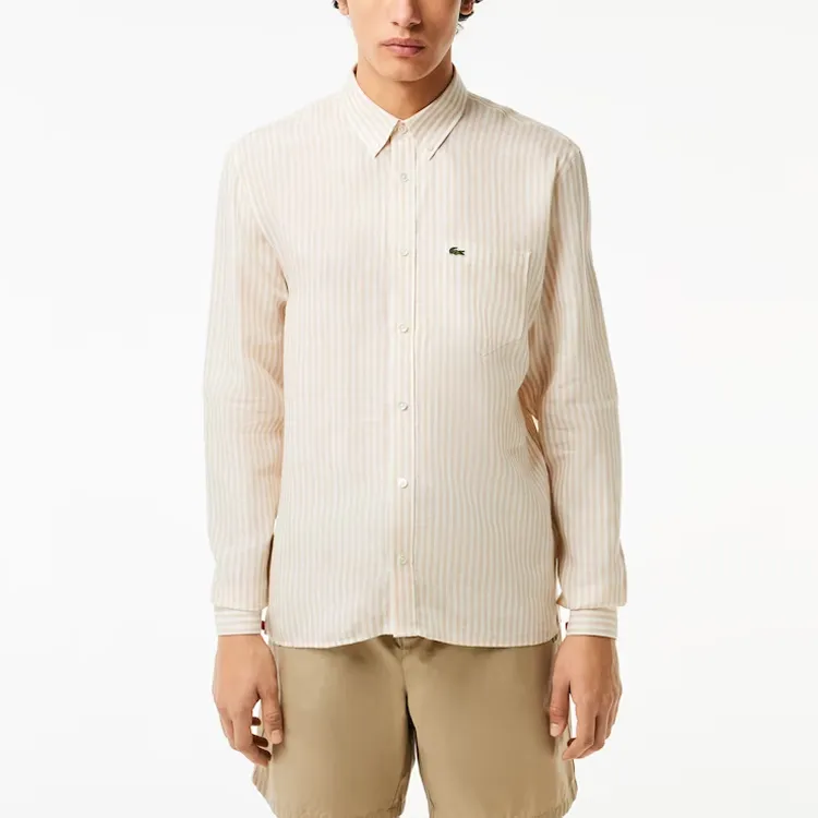 LACOSTE Striped Linen Shirt-1