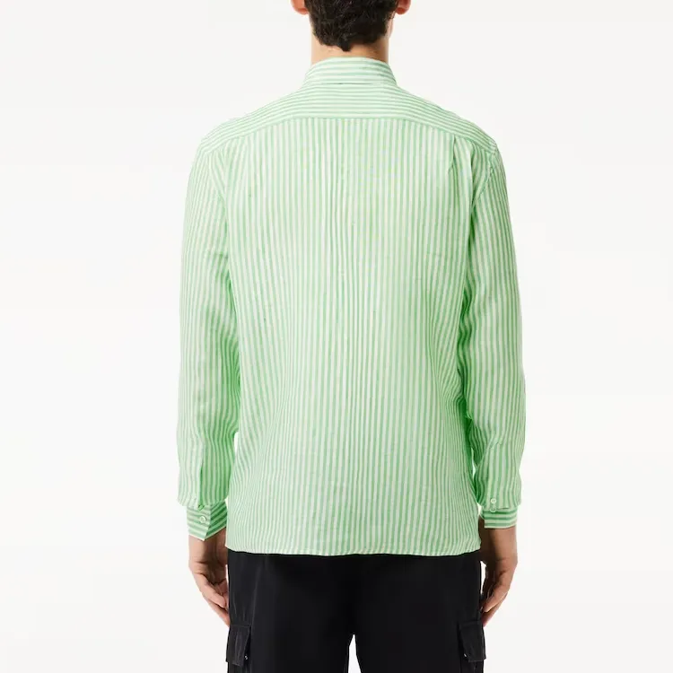 LACOSTE Striped Linen Shirt-3