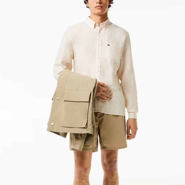 LACOSTE Striped Linen Shirt-2