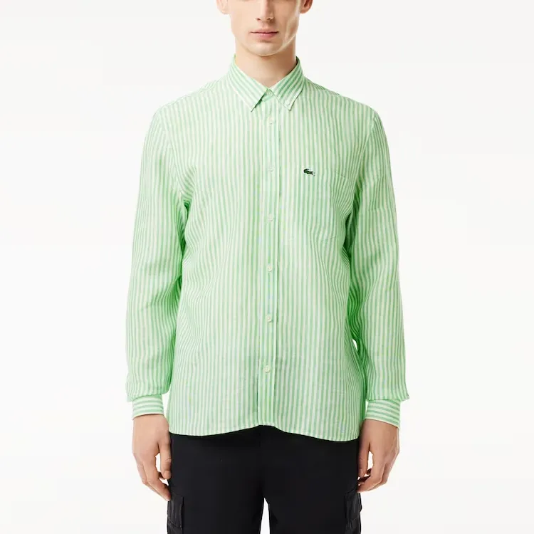 LACOSTE Striped Linen Shirt-1