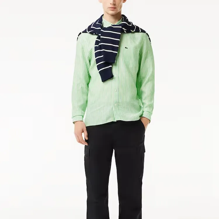LACOSTE Striped Linen Shirt-2