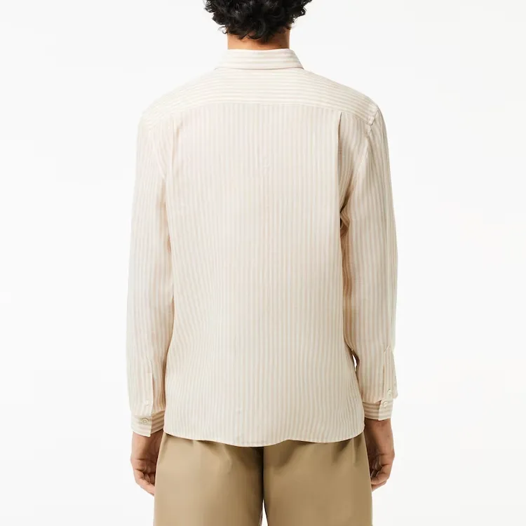 LACOSTE Striped Linen Shirt-3