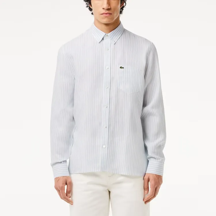 LACOSTE Logo appliqué Striped Shirt-1
