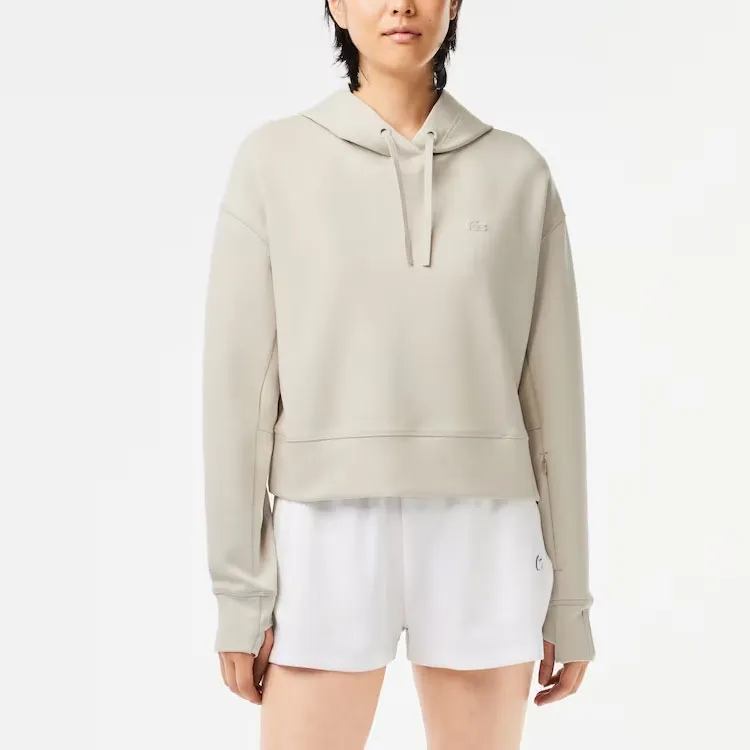 LACOSTE Cropped Hooded Sweatshirt-1