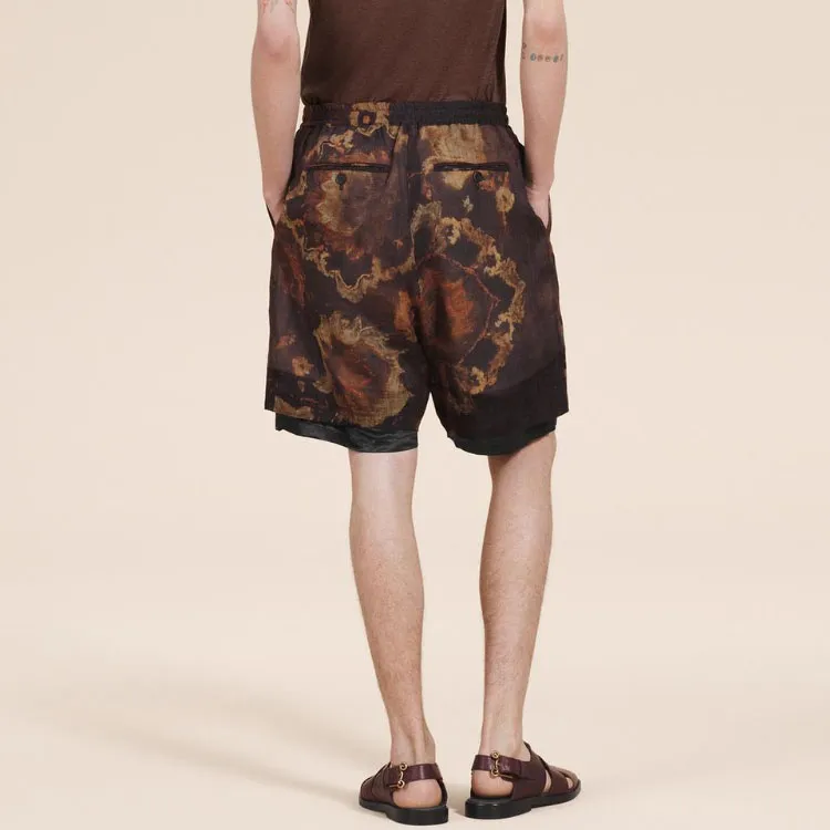 ZARA Casual Shorts Men Red-3