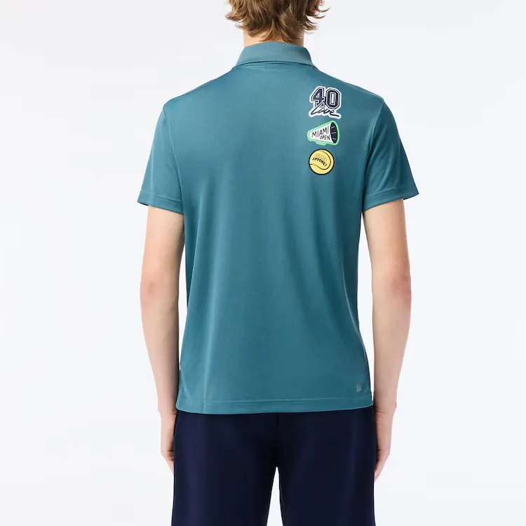 LACOSTE Polo Shirt Men's Aqua Blue-3