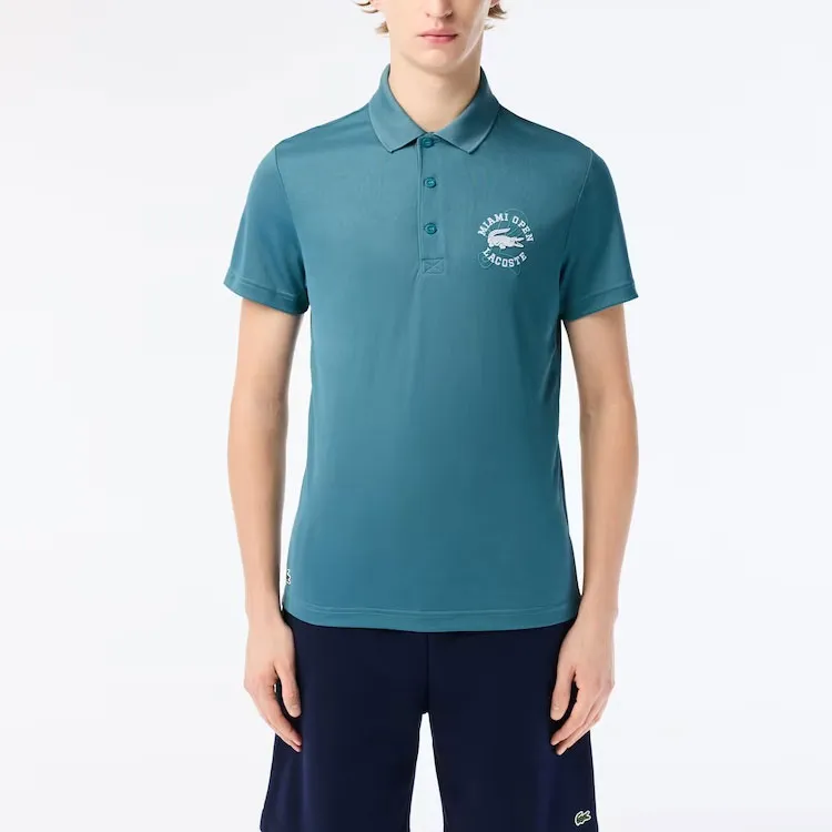 LACOSTE Polo Shirt Men's Aqua Blue-2