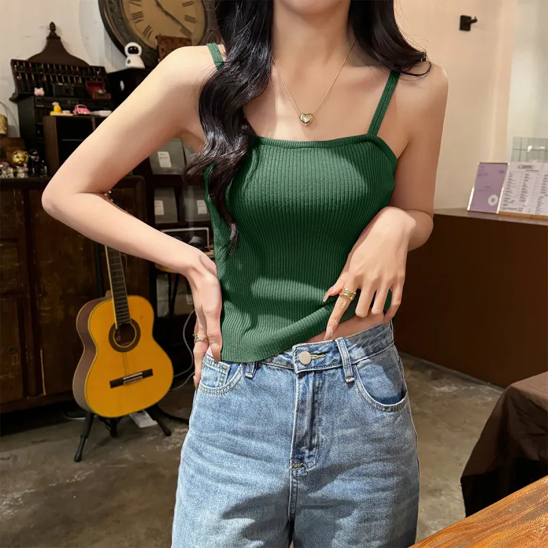 Tonlion Tank Top Women's Dark Emerald Green-2
