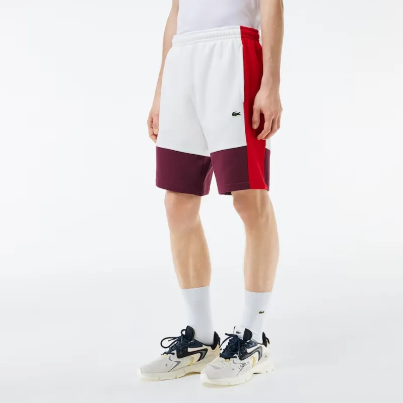 LACOSTE Casual Shorts Men's White Red-1