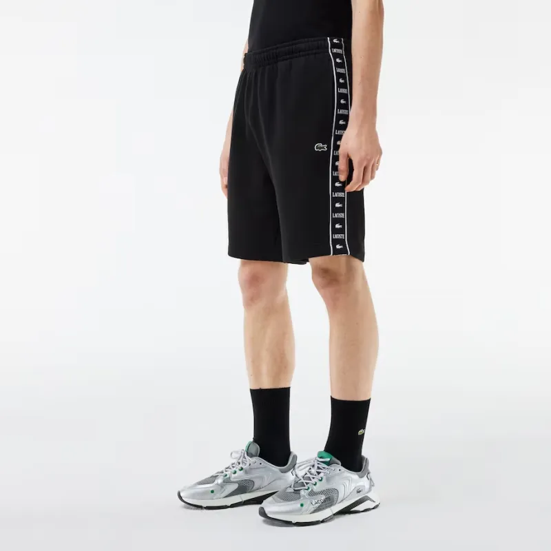 LACOSTE Logo stripe Fleece Shorts-1
