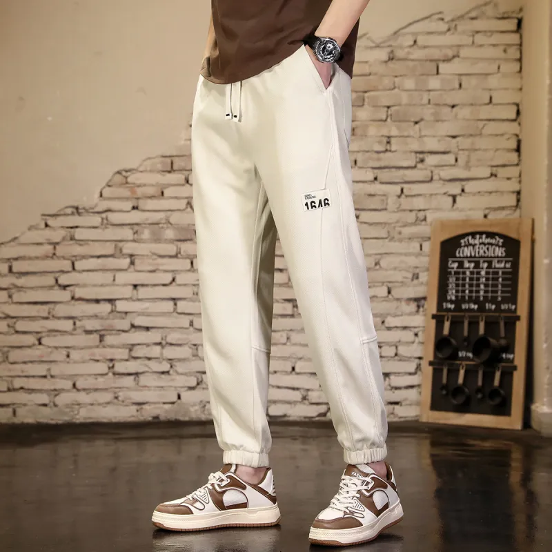 Tonlion Knitted Sports Pants Men's Light Khaki-2