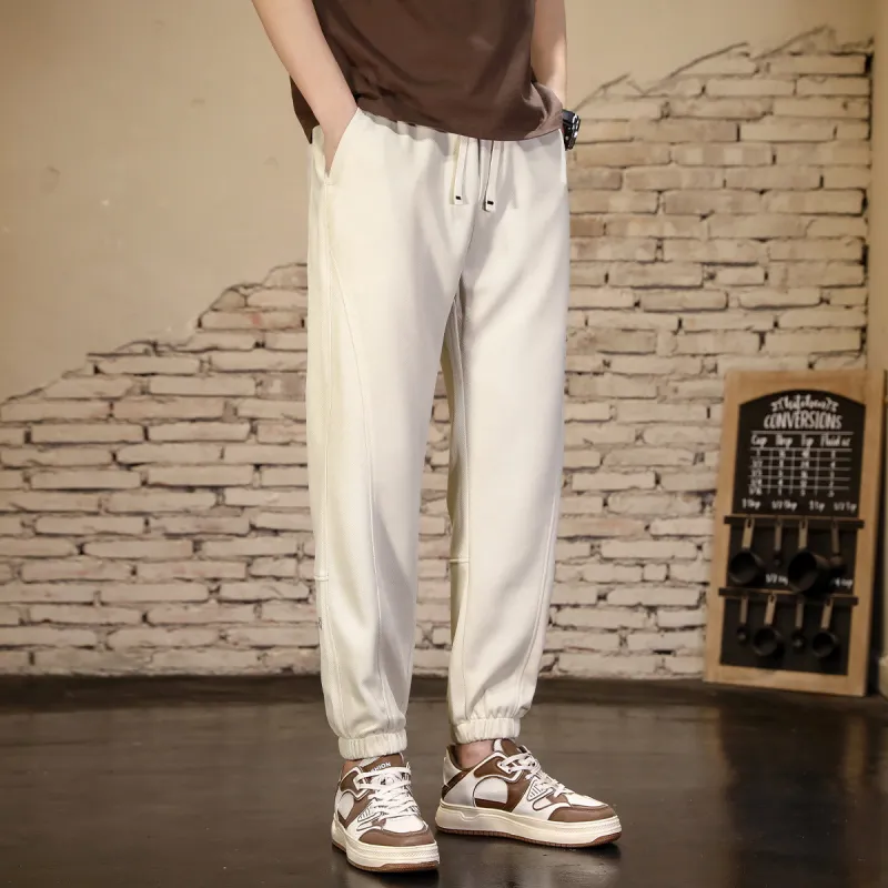 Tonlion Knitted Sports Pants Men's Light Khaki-4