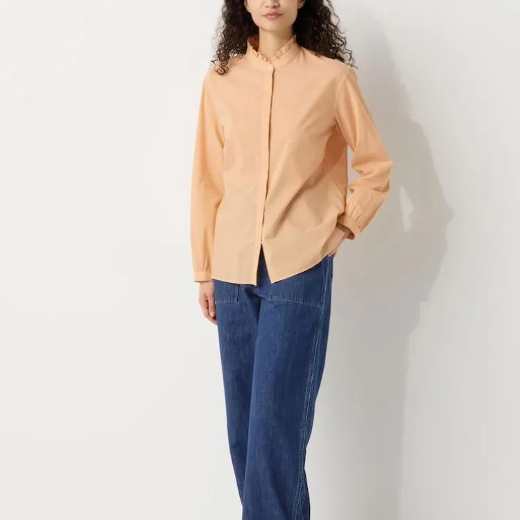 Ines De La Fressange X UNIQLO X Ines De La Fressange Shirts Women's Earth Yellow-1