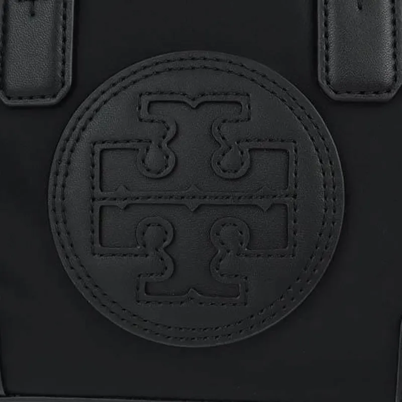 TORY BURCH Ella Polyamide Tote Bag, Shopping Bag, Shoulder Bag, Handbag Mini Women's Black-6