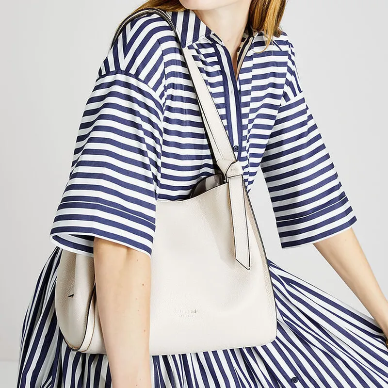 Kate Spade Knott Cow Leather Tote Bag, Shopping Bag, Handbag, Shoulder Bag Tubas Women's Milk White-4