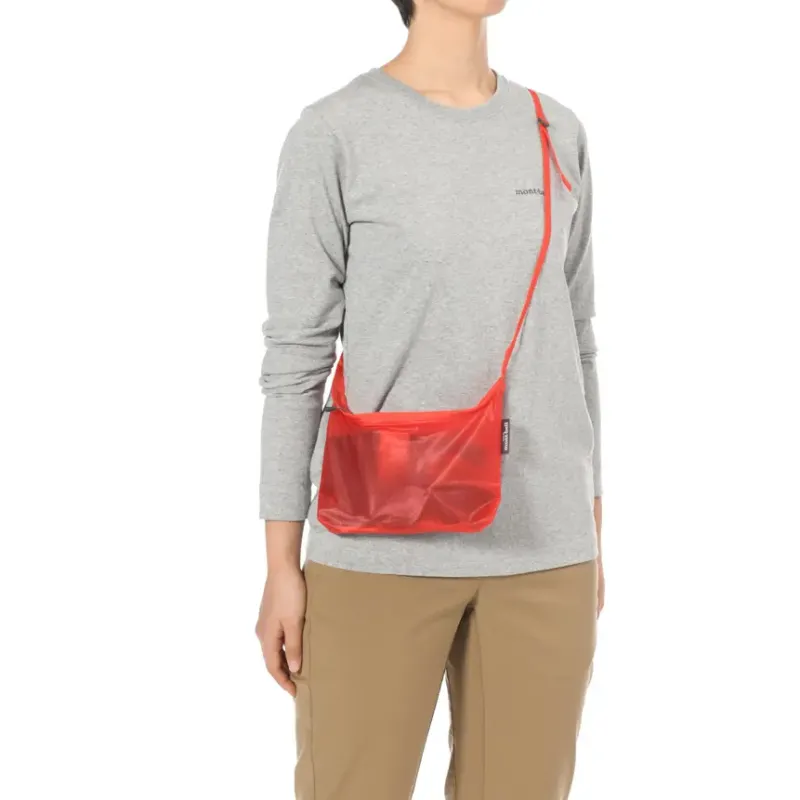 MONTBELL Nylon Crossbody Bag, Shoulder Bag Small Size Unisex Vermilion-2